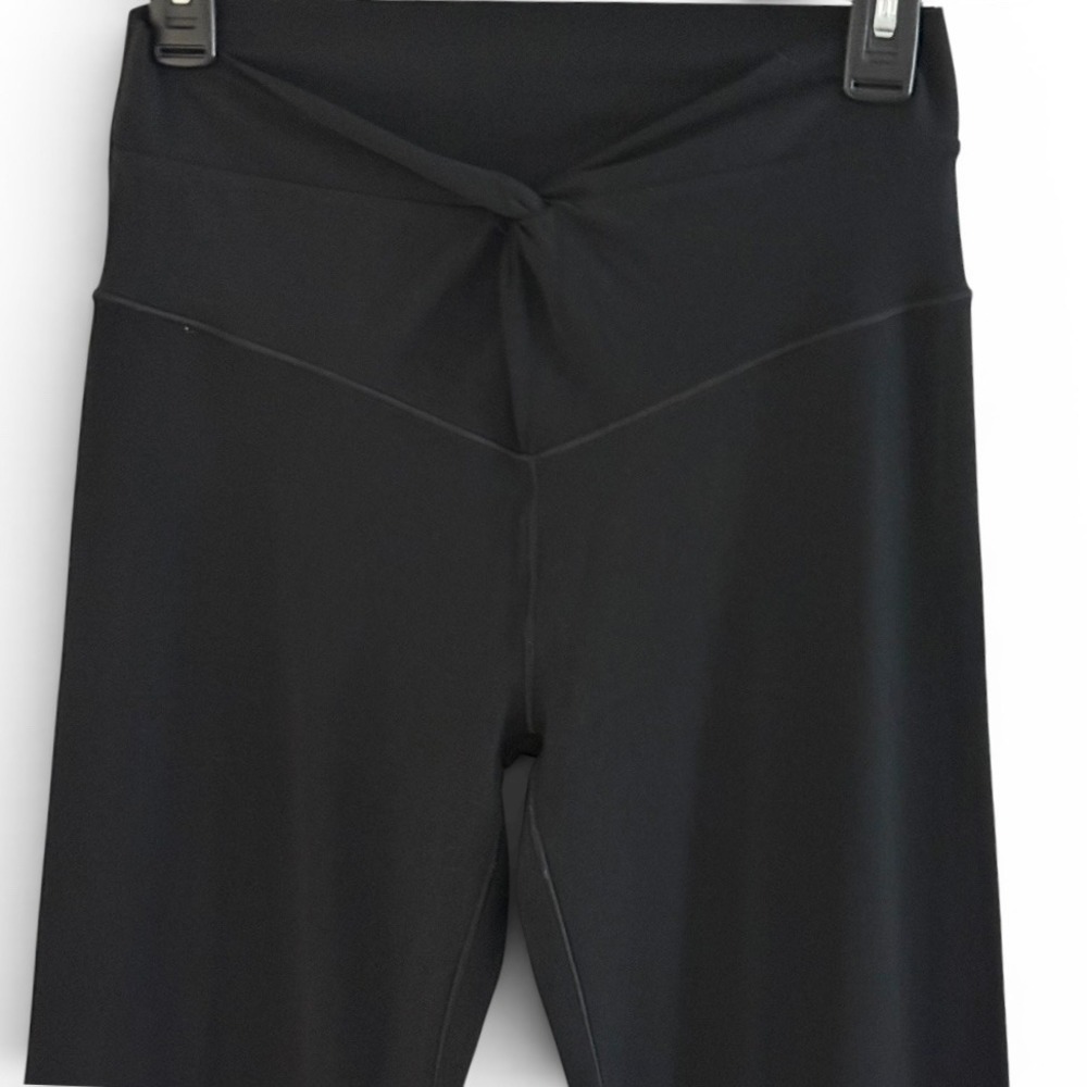OFFLINE by Aerie Flare Leggings Womens L Large Black Crossover Twist Long - Picture 5 of 12